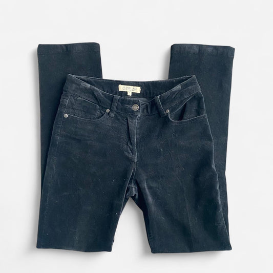 Vintage Black velvet mid rise pants