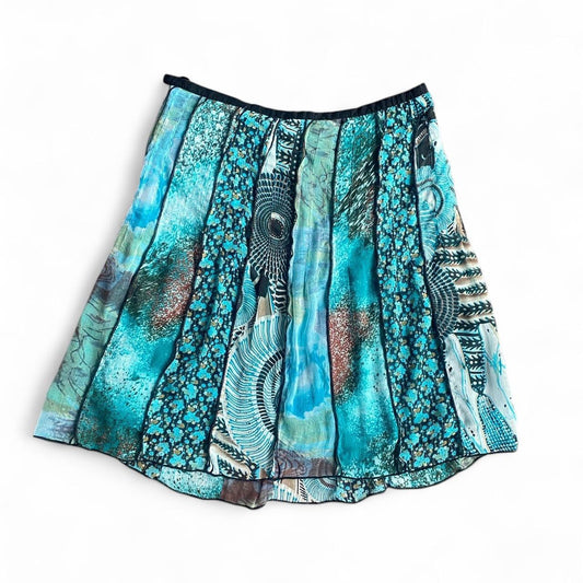 Gorgeous 00s mermaid low-rise turquoise skirt