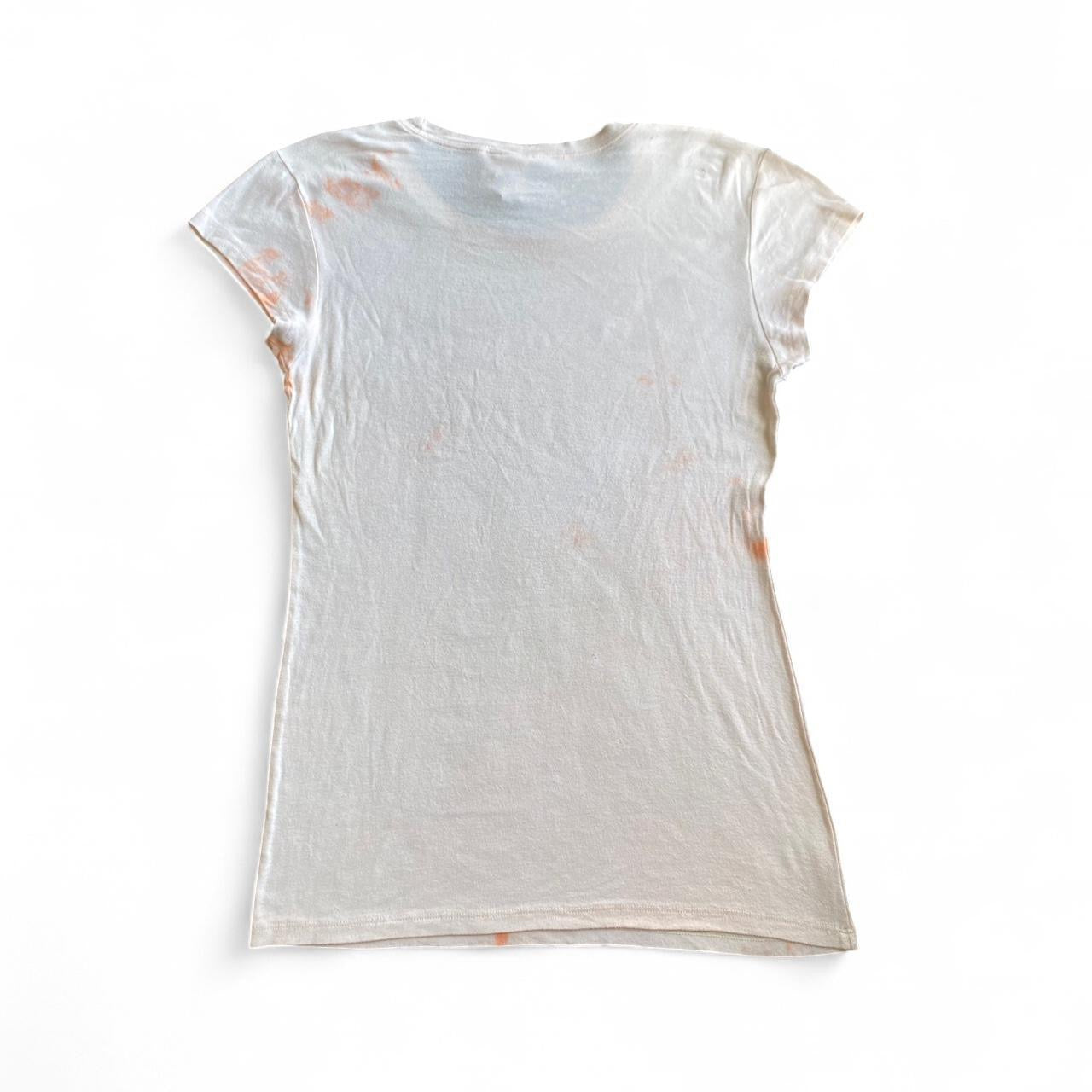 Y2K Peach Harley Davidson tie-dye tee