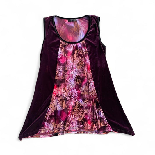 Burgundy and purple velvet tank top/dress