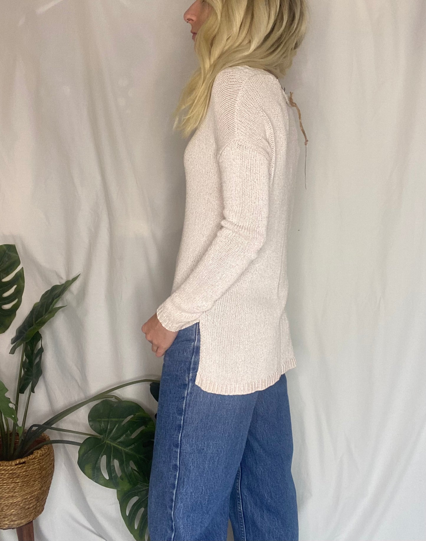 Witchery cream knit v neck jumper