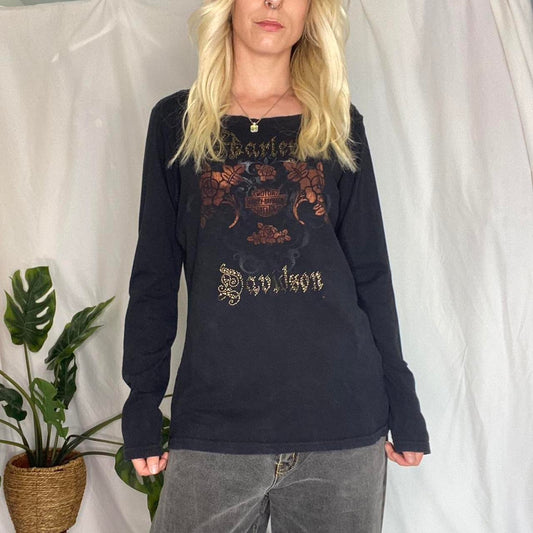 Cool Graphic Harley Davidson Longsleeve Top