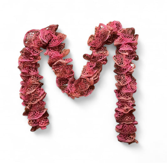 Y2K Pink ruffle scarf