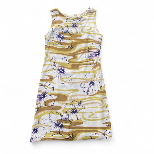 Vintage 60s style swirl floral mini dress