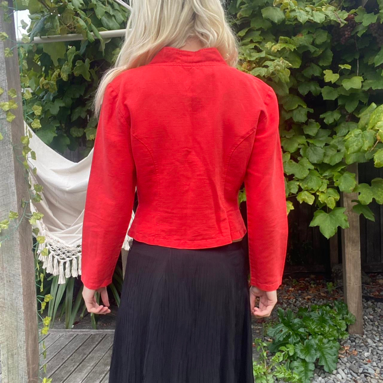 Vintage Faded Red button-up jacket