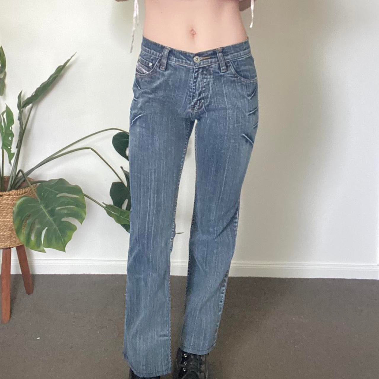 Y2K Low rise blue flare denim jeans