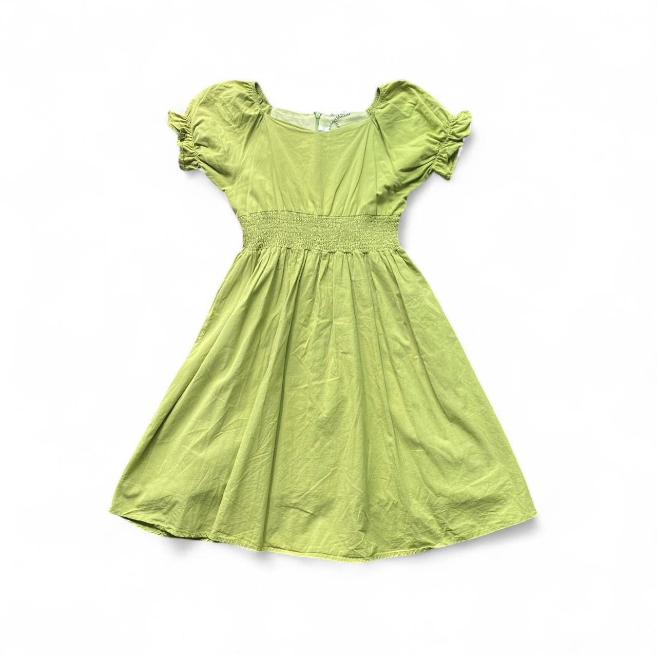 The cutest light green mini babydoll dress