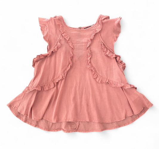 Cute blush pink frill top