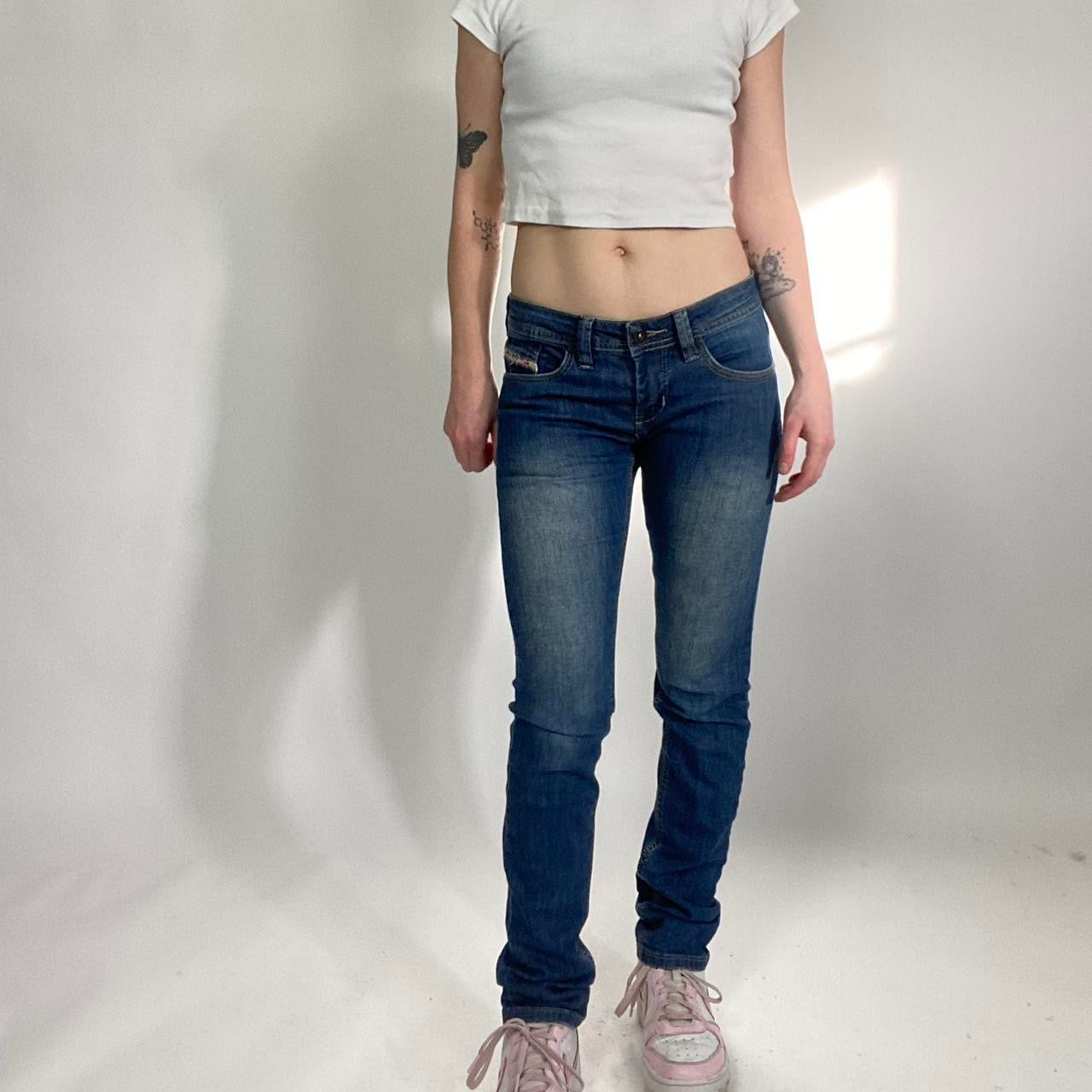 00s low rise Diesel Washed Blue Jeans