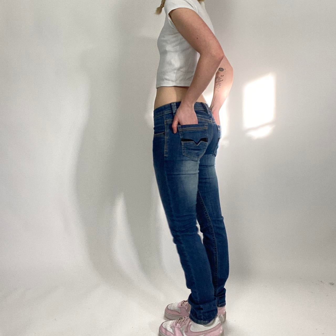 00s low rise Diesel Washed Blue Jeans