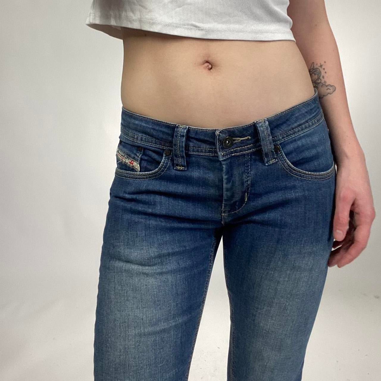 00s low rise Diesel Washed Blue Jeans