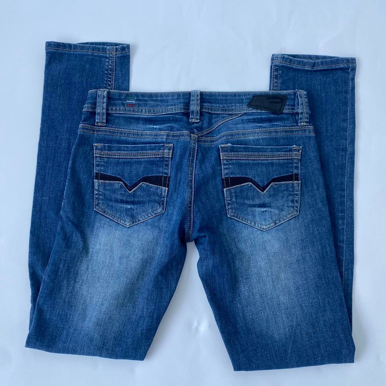 00s low rise Diesel Washed Blue Jeans