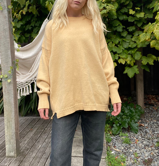 Cool Vintage Mustard yellow woollen sweater
