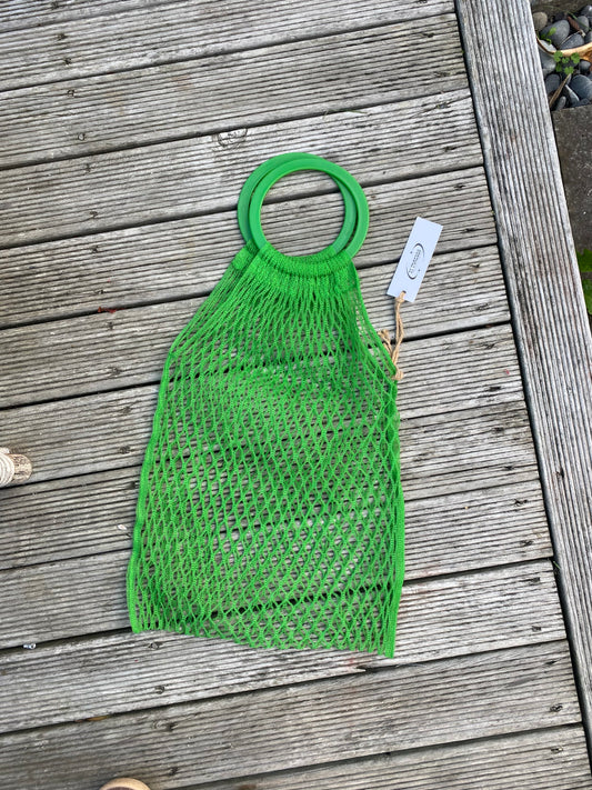 Funky mesh green handbag!