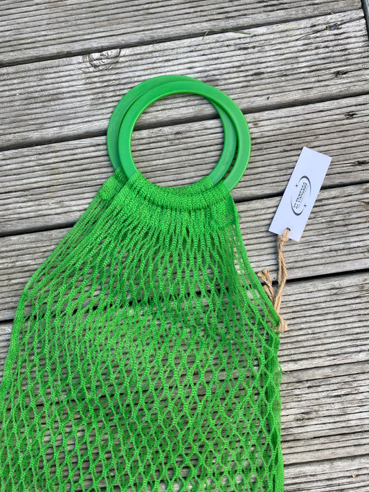 Funky mesh green handbag!