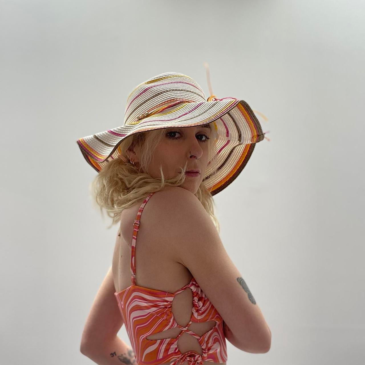 Vintage striped sun hat